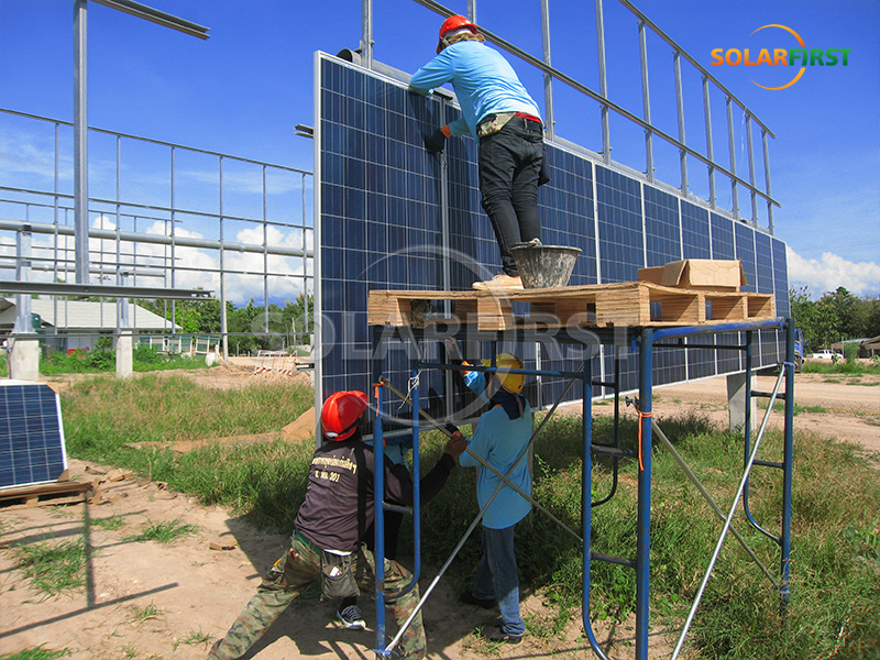 Solution de suivi mono-axial plate de 120 MWc en Thaïlande