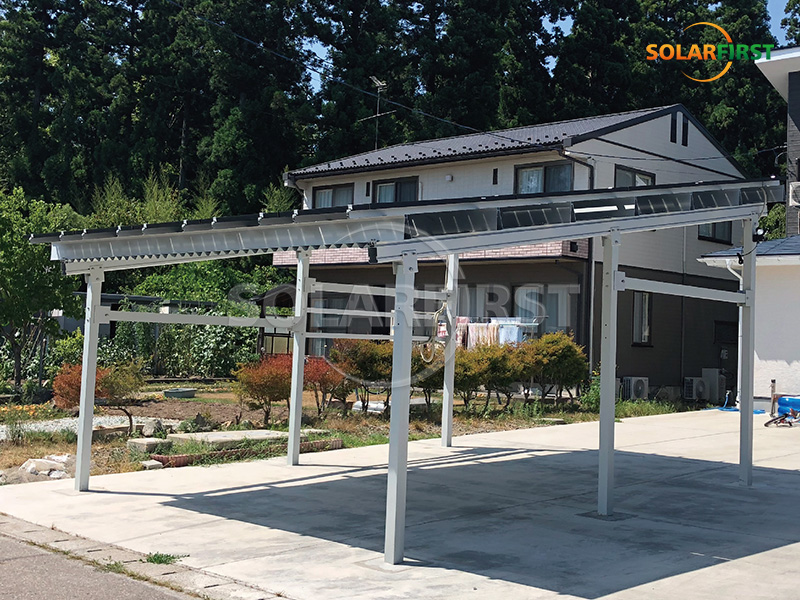 Solution de parking photovoltaïque intégrée solaire de 640 kWc au Japon
