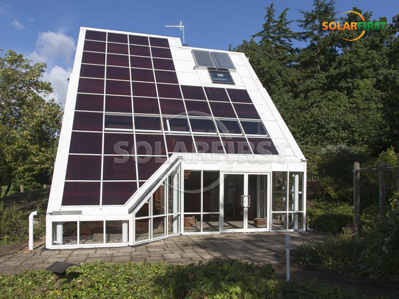 Véranda solaire BIPV de 50 m² au Royaume-Uni
