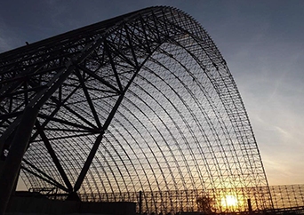 Structure à ossature de grande portée