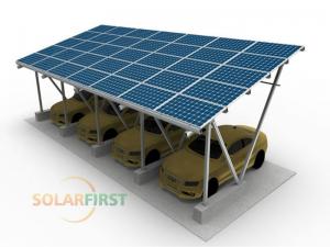 montage de carport de sol solaire en aluminium