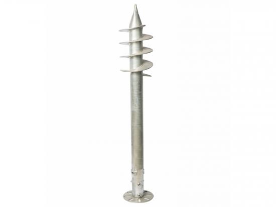 Ground screw pole anchor