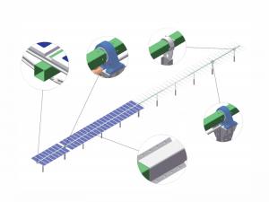 systèmes de suivi solaire à axe unique à entraînement multipoint série horizon D+

