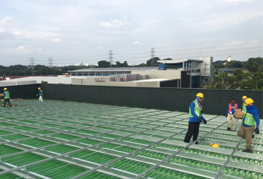  1MW projet de toiture en métal vert en malaisie 2020 