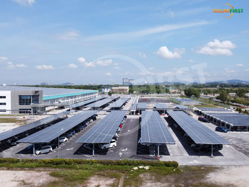 malaisie projet de carport 1.6mwpbipv
