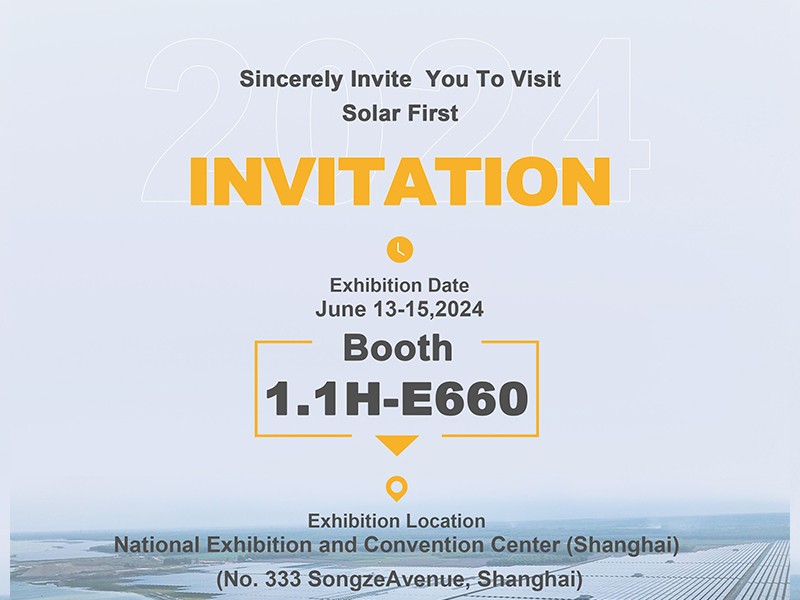 Solar First Group vous invite cordialement à Shanghai SNEC EXPO 2024