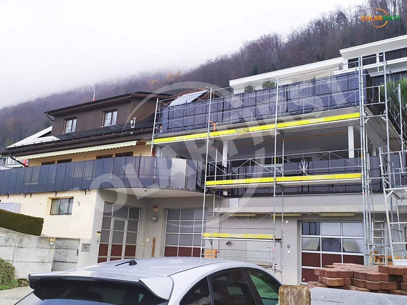 8KWp BIPV Balcony Fence Project in Switzerland